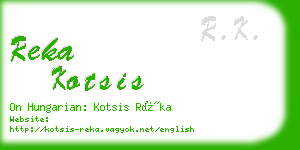 reka kotsis business card